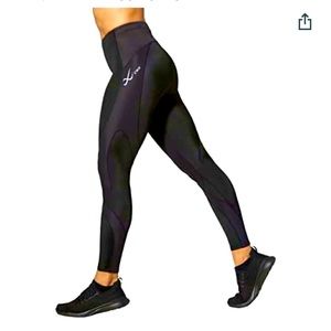 Black CW-X Stabilyx Compression Leggings Tights L